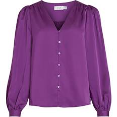 Vila Ellette V-Neck Shirt - Sparkling Grape