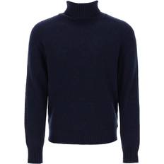 Knitted Sweaters - Men Ami Paris Tonal De Coeur Turtleneck Sweater - Blue
