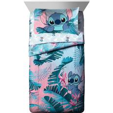Jay Franco Disney Lilo & Stitch Floral Fun Twin Bed Set 5pcs 64x86"