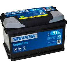 Kjøretøybatterier bilbatteri Batterier & Ladere Sønnak superline SB712 bilbatteri