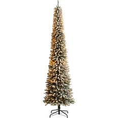 10ft christmas tree Nearly Natural 10ft. Flocked Pencil Artificial with 700 Christmas Tree