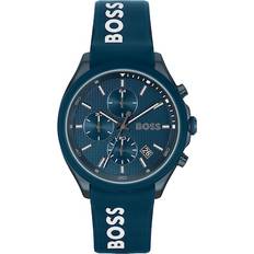 Hugo Boss Wrist Watches HUGO BOSS Hugo Velocity Blue Silicone Chronograph with Blue