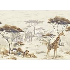 Rasch fototapete vlies tiere afrika löwe bäume beige braun 363661 17,60€/1qm