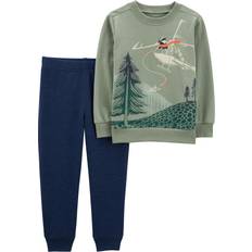 Carter's Tracksuits Children's Clothing Carter's Toddler Boys 2-Piece Helicopter Pullover & Jogger Set 5T Green