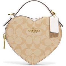 Handbags Coach Heart Crossbody Bag In Signature - Light Khaki/Chalk