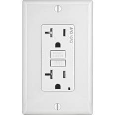 Electrical Outlets Leviton SmartlockPro AFCI/GFCI Outlet 20A 125V 2Pole White Duplex