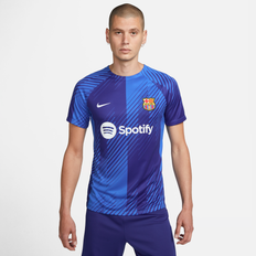 Soccer T-shirts Nike FC Barcelona 2023 Blue Away Prematch Jersey, Men's