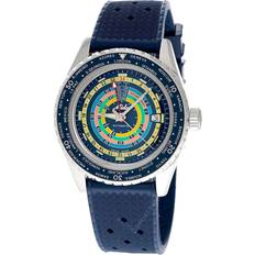 Mido Watches Mido Swiss Automatic Ocean Star Decompression Worldtimer Blue Rubber 41mm Blue Blue