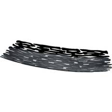 Alessi Bark Tafelaufsatz schwarz/Stahl 51,5x19,5x5cm Serviertablett