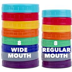 Sensible Needs Pack Colored Mason Lids, Ball Kitchen Container