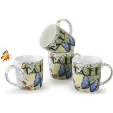Lorren Home Trends Set of 4 Butterfly Cup