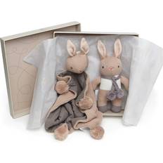 Vaskemaskinvennlig Gavesett ThreadBear Baby Threads Taupe Bunny Gift Set