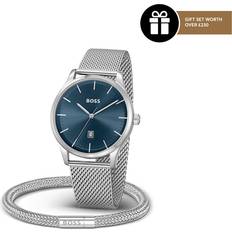 Hugo Boss Wrist Watches HUGO BOSS and Bracelet Gift Set Grey