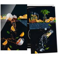 2-teilige Herdabdeckplatte Kulinarisch Citrus Splash Schneidebrett