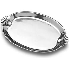 Wilton Armetale Sea Life Scallop Handled Oval Serving Tray