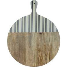 Melrose International 18 Natural Mango Wood Stripe Chopping Board