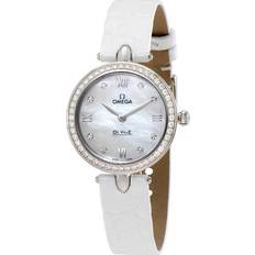 Omega Damen Armbanduhren Omega De Ville Prestige 27.4MM Diamond Watch 424.18.27.60.55.001 White 27.4 mm