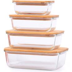 AILTEC Glass Food Storage Containers with Lids, Glass Meal Prep