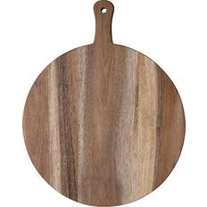 Storied Home 25" Natural Modern Round Charcuterie Serving Tray