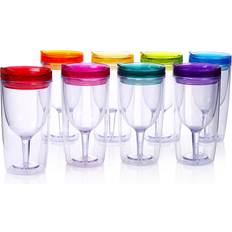 Glass Travel Mugs insulated wine tumbler cup with drink-through lid Travel Mug