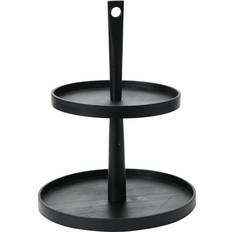 Storied Home Hello Tiered Black Serving Tray