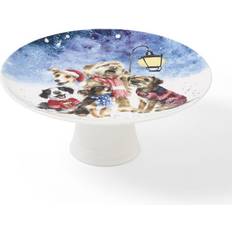 Royal Worcester Wrendale O Holy Night Dogs Footed Cake Plate