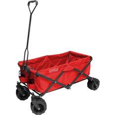 Utility Wagons Creative Outdoor Distributor 7 cu.ft. Metal Folding Garden Cart in Red, Yellow