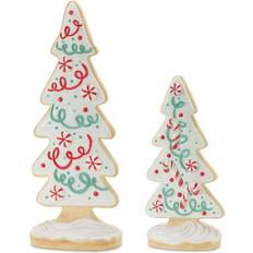 Wood Christmas Trees Melrose Set of 2 Gingerbread Christmas Tree
