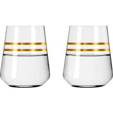 Golden Trinkgläser Ritzenhoff Celebration Deluxe Water Stripes Drinking Glass