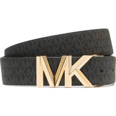 Women Belts Michael Kors Monogram Reversible Belt - Black