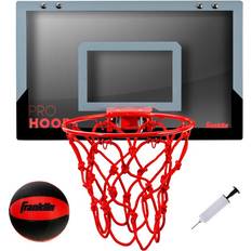 Franklin Sports Over-The-Door Mini Basketball Hoop, Black Red
