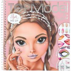 Plast Malebøker Top Model Dress Me Up Face Glitter Queen