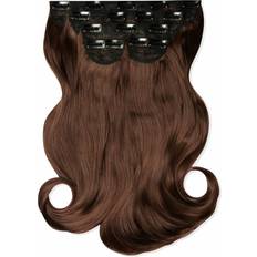 Synthetic Hair Extensions & Wigs Lullabellz Super Thick Blow Dry Wavy Clip In Hair Extensions 16 inch Choc Brown 5-pack