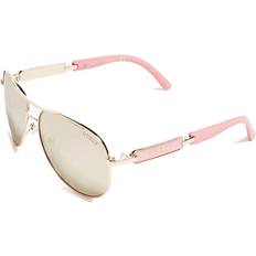 Guess Sunglasses Guess 58mm Pilot Shiny Rose Gold /Brown Mirror