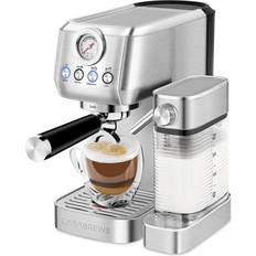 machine 20 bar stainless steel with automatic milk frother coffee