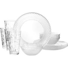 Gibson Home Clearview Diamond 12 Dinner Set