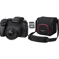 Panasonic Spiegellose Systemkameras Panasonic Lumix G70 14-42 mm 1;3,5-5,6 inkl. Tasche DMW-PGH68 und 16 GB SD-Karte