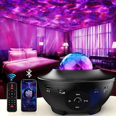 Kid's Room Projector Visason 3 in 1 Galaxy Projector with Remote Control Music Speaker&Timer Night Light
