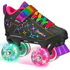 Roller Derby Inlines & Roller Skates Roller Derby Sparkles Lighted Skates Black/Rainbow