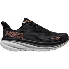 Hoka Black - Women Running Shoes Hoka Clifton 9 W - Black/Rose Gold