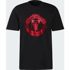 Adidas T-shirts adidas 2021-22 Manchester United Tee Black-Red