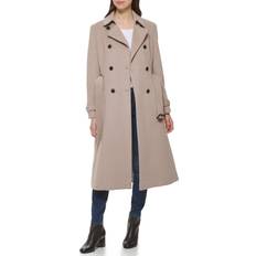 Cole Haan Signature Slick Wool Blend Trench Coat - Stone
