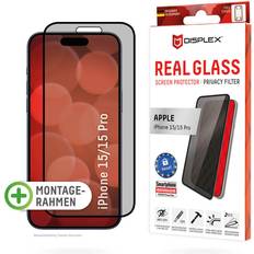 Displex Real Glass Privacy Screen Protector for iPhone 15/15 Pro