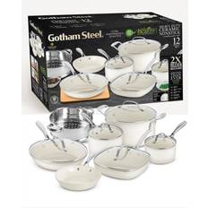 Gotham Steel Cookware Sets Gotham Steel Natural with lid 12 Parts