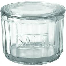 Storied Home Round Pressed Glass Salt Bowl
