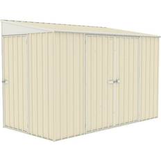 White Outbuildings 10 W D Metal Bike Shed Classic (Building Area )