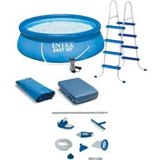 Inflatable Pools Intex 15 x48" Inflatable Pool with Ladder, Pump and Deluxe Pool Maintenance Kit Blue