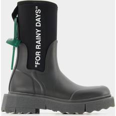 Rain Boots Off-White Sponge rain boots black