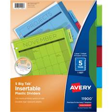 Avery 5 Big Tab Insertable Plastic Dividers