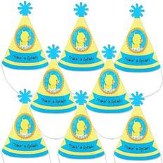Big Dot of Happiness Ducky duck mini cone baby shower birthday small little party hats 8 ct